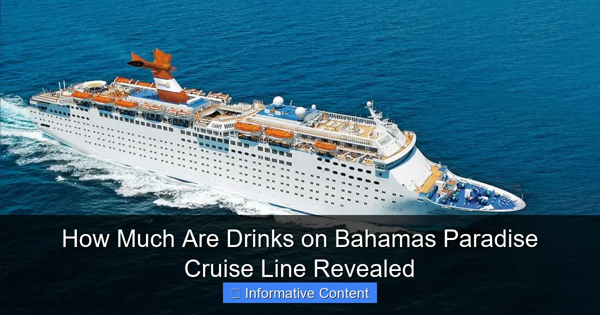 How Much Are Drinks on Bahamas Paradise Cruise Line Revealed