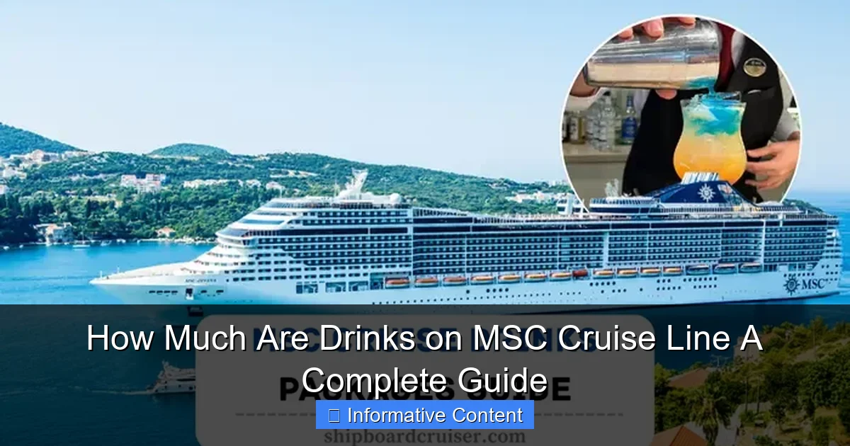 How Much Are Drinks on MSC Cruise Line A Complete Guide