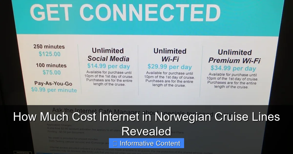 How Much Cost Internet in Norwegian Cruise Lines Revealed