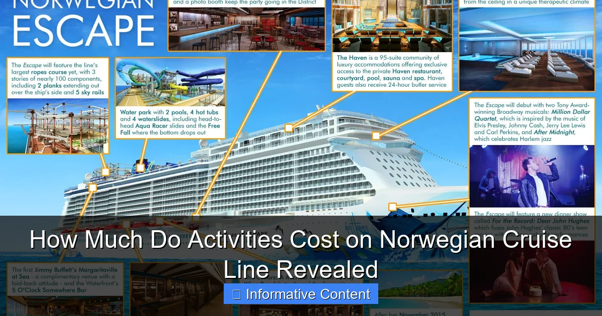 How Much Do Activities Cost on Norwegian Cruise Line Revealed