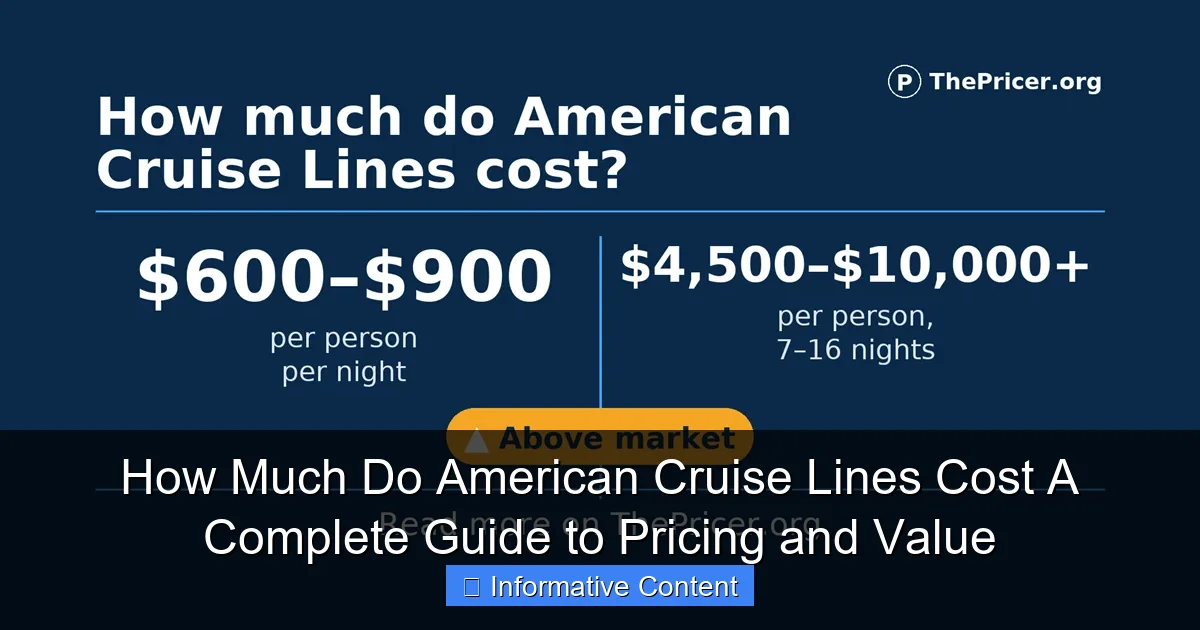 How Much Do American Cruise Lines Cost A Complete Guide to Pricing and Value