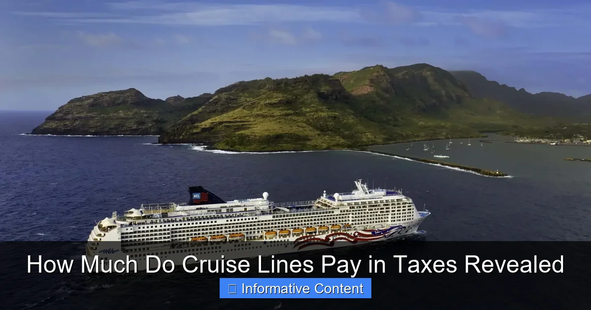 How Much Do Cruise Lines Pay in Taxes Revealed