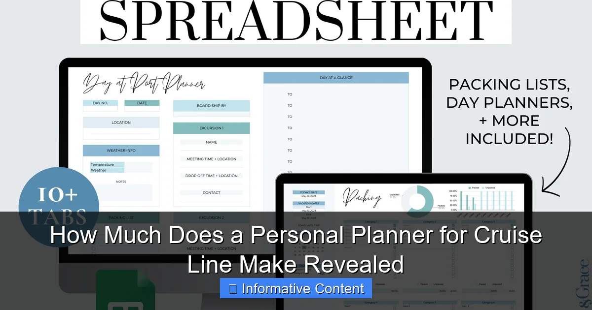 How Much Does a Personal Planner for Cruise Line Make Revealed