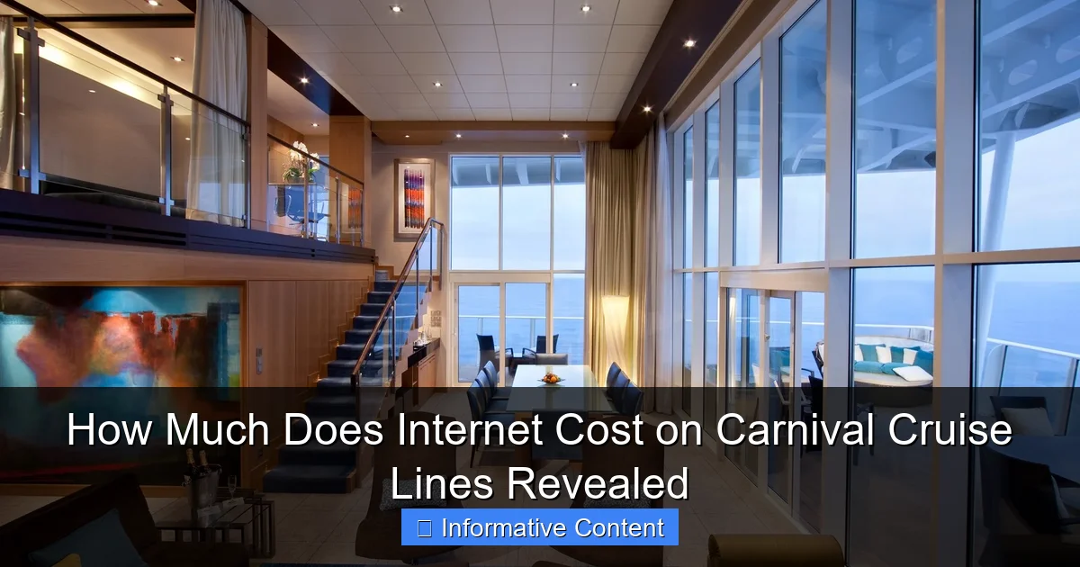 How Much Does Internet Cost on Carnival Cruise Lines Revealed