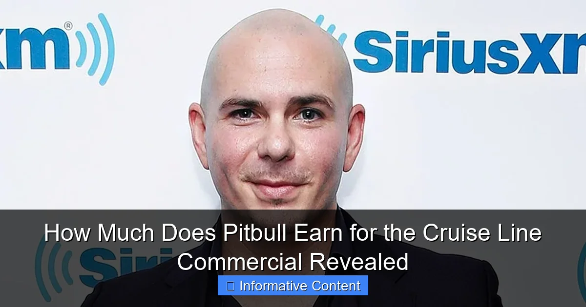 How Much Does Pitbull Earn for the Cruise Line Commercial Revealed