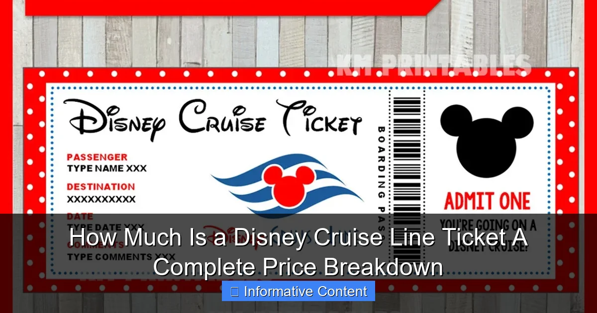How Much Is a Disney Cruise Line Ticket A Complete Price Breakdown