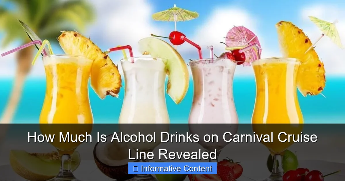 How Much Is Alcohol Drinks on Carnival Cruise Line Revealed