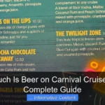 How Much Is Beer on Carnival Cruise Line A Complete Guide