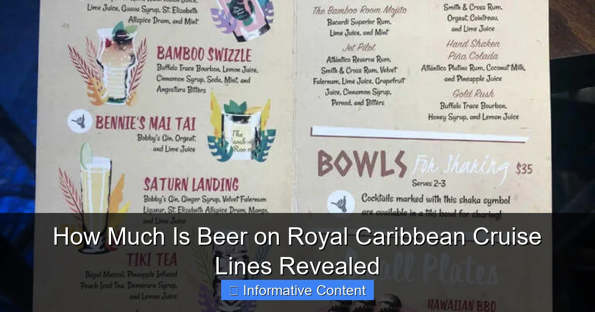 How Much Is Beer on Royal Caribbean Cruise Lines Revealed