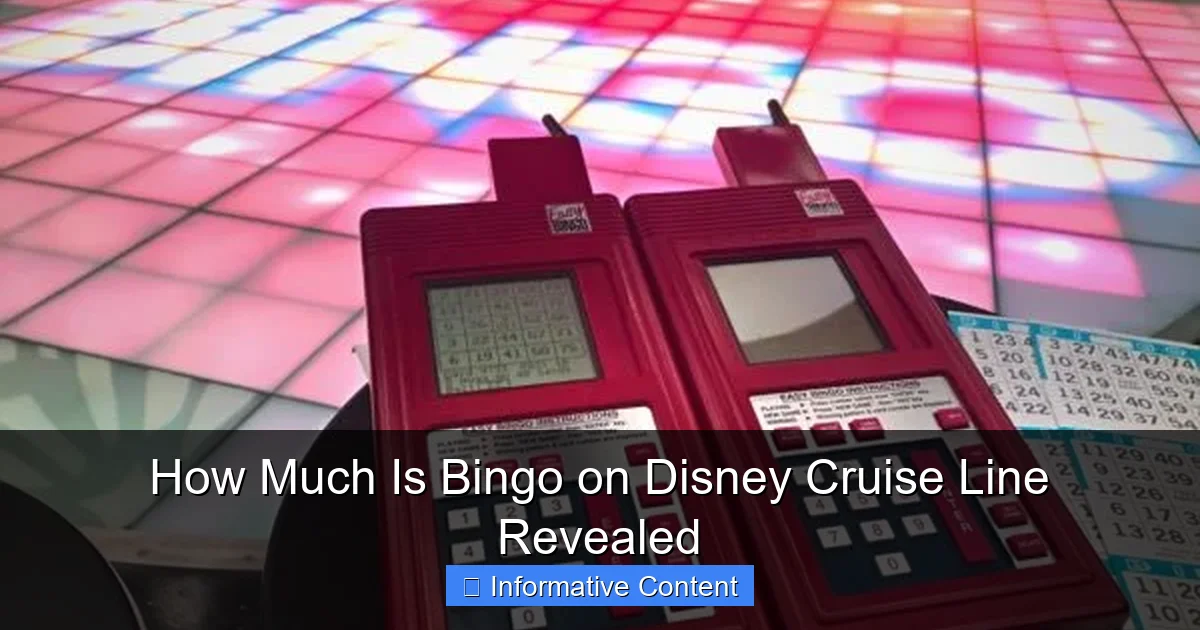 How Much Is Bingo on Disney Cruise Line Revealed