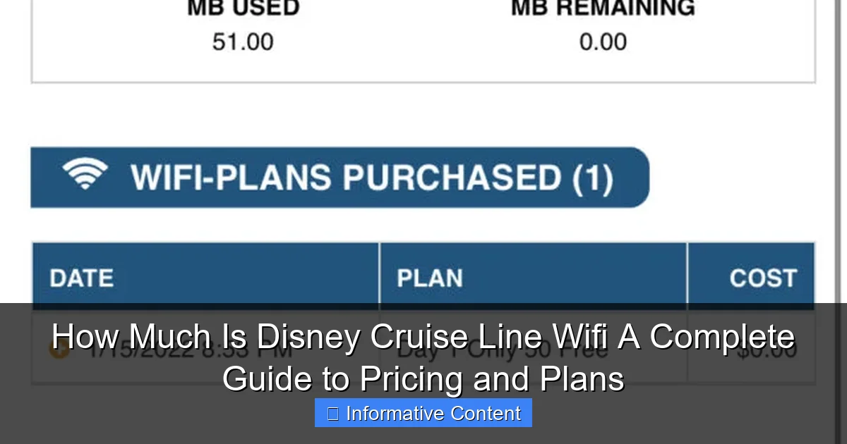 How Much Is Disney Cruise Line Wifi A Complete Guide to Pricing and Plans