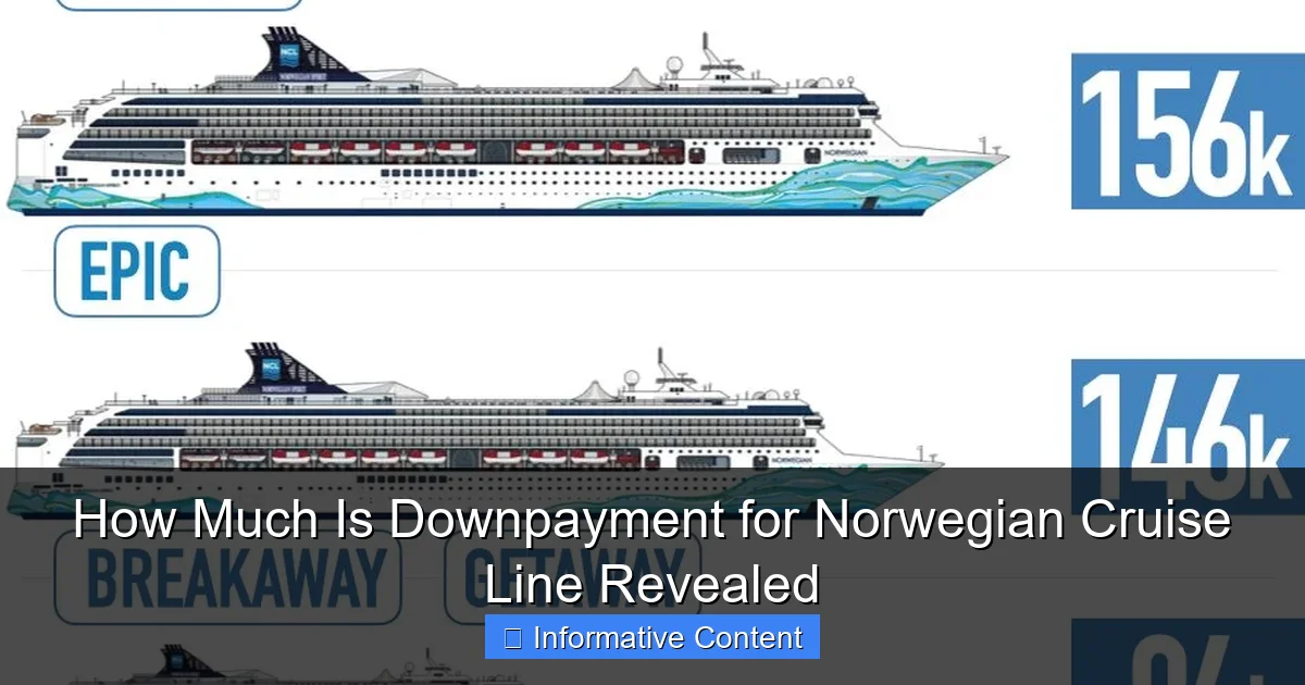How Much Is Downpayment for Norwegian Cruise Line Revealed