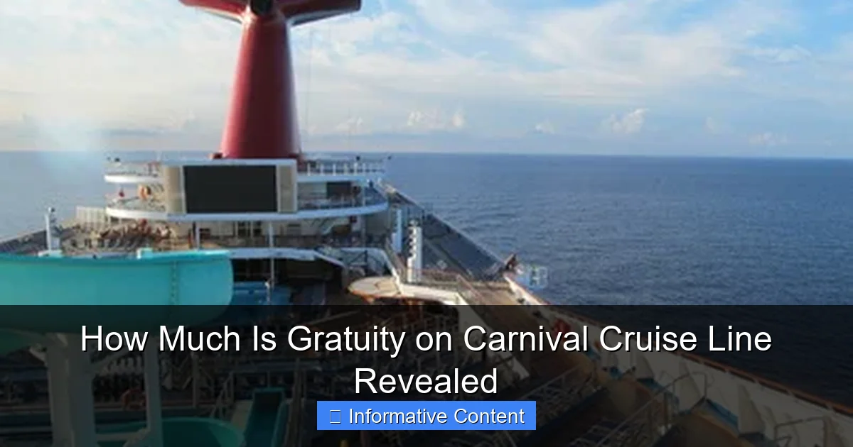 How Much Is Gratuity on Carnival Cruise Line Revealed