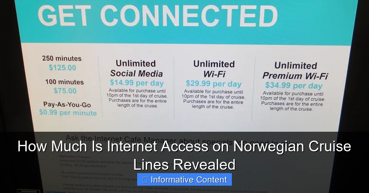How Much Is Internet Access on Norwegian Cruise Lines Revealed