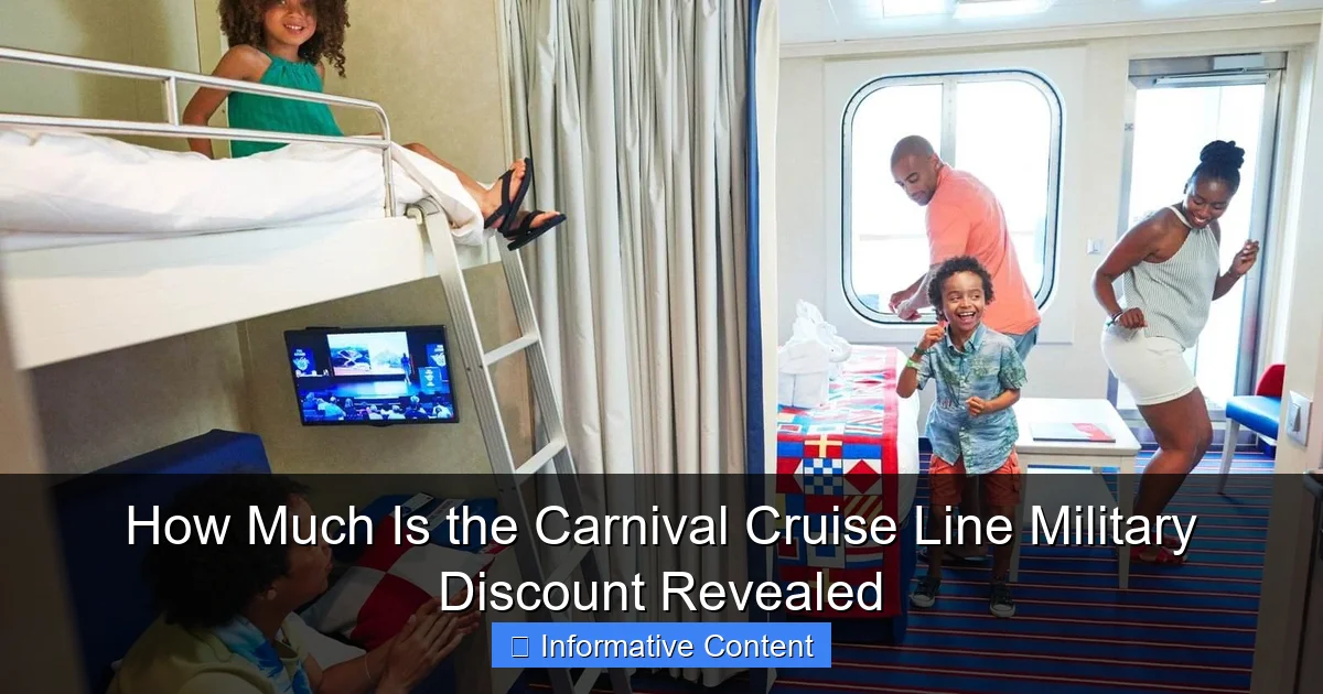 How Much Is the Carnival Cruise Line Military Discount Revealed