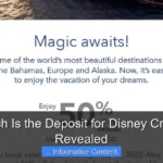 How Much Is the Deposit for Disney Cruise Line Revealed