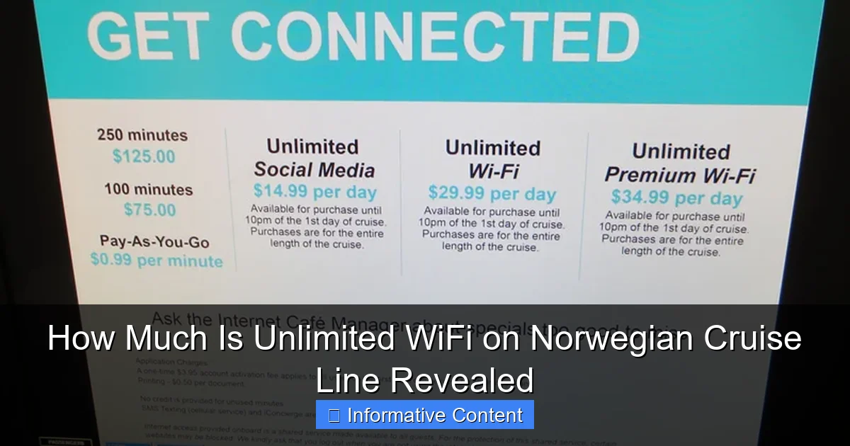How Much Is Unlimited WiFi on Norwegian Cruise Line Revealed