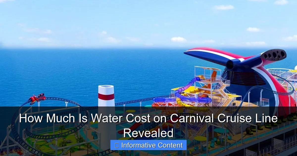 How Much Is Water Cost on Carnival Cruise Line Revealed