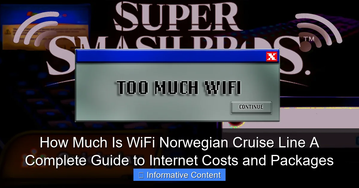 How Much Is WiFi Norwegian Cruise Line A Complete Guide to Internet Costs and Packages