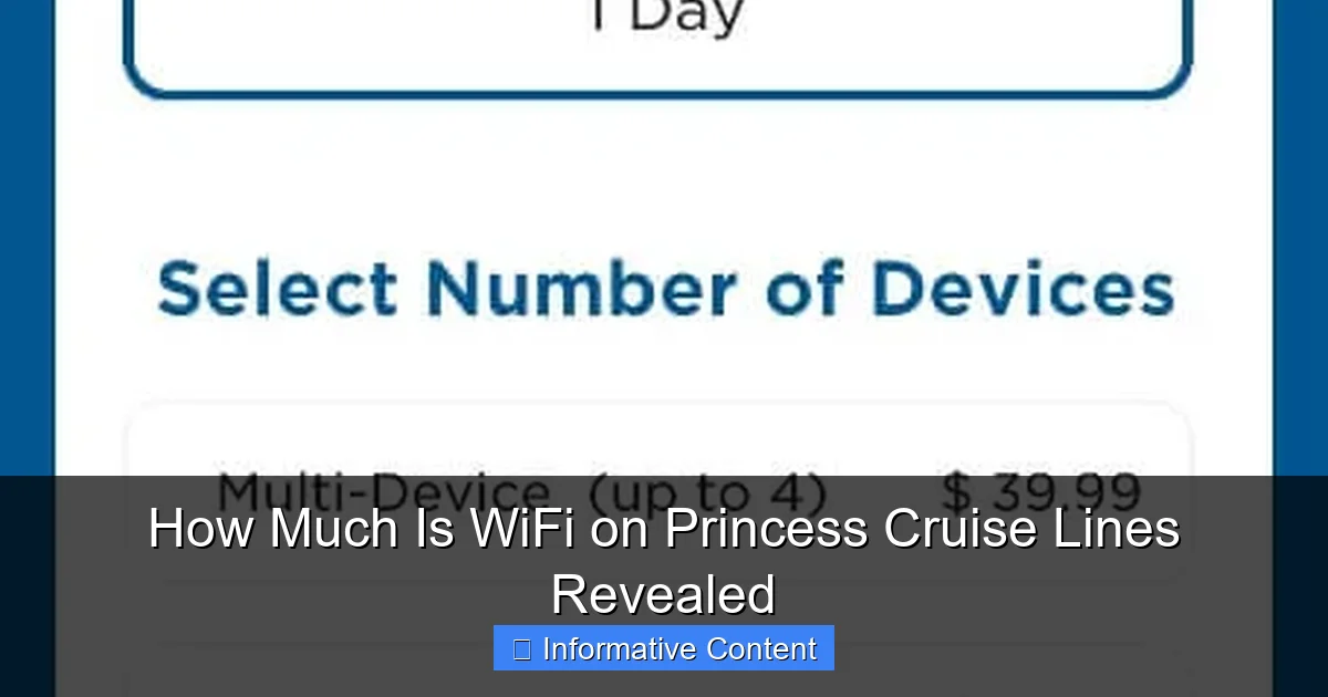 How Much Is WiFi on Princess Cruise Lines Revealed