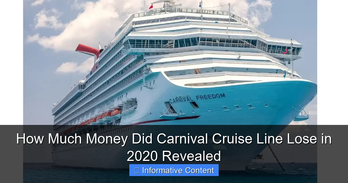 How Much Money Did Carnival Cruise Line Lose in 2020 Revealed