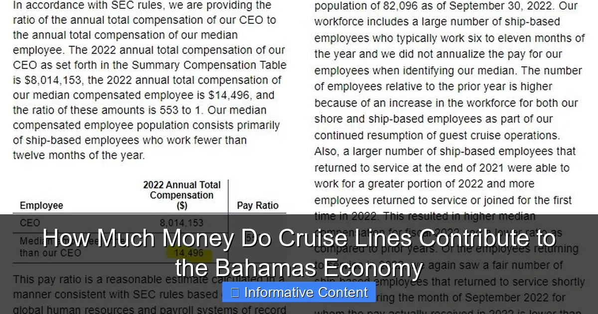 How Much Money Do Cruise Lines Contribute to the Bahamas Economy