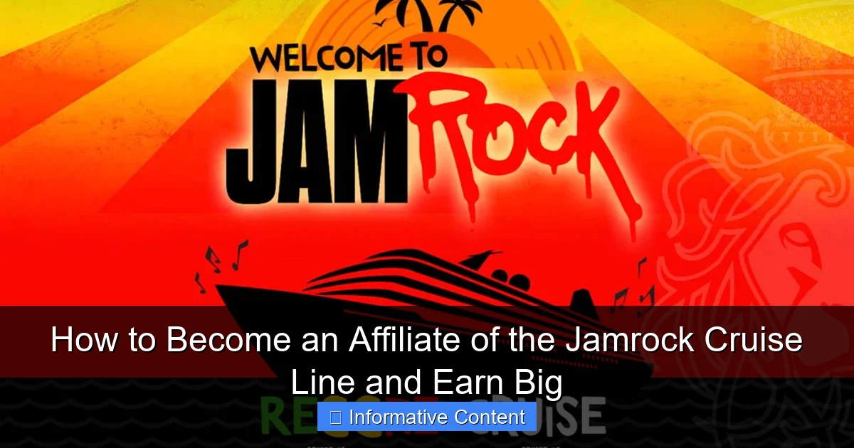 How to Become an Affiliate of the Jamrock Cruise Line and Earn Big