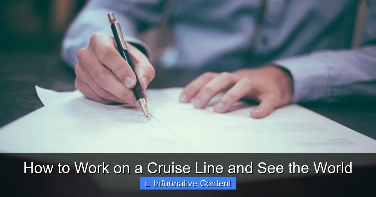 How to Work on a Cruise Line and See the World