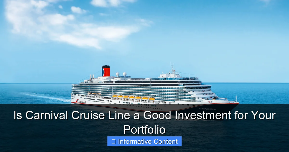 Is Carnival Cruise Line a Good Investment for Your Portfolio
