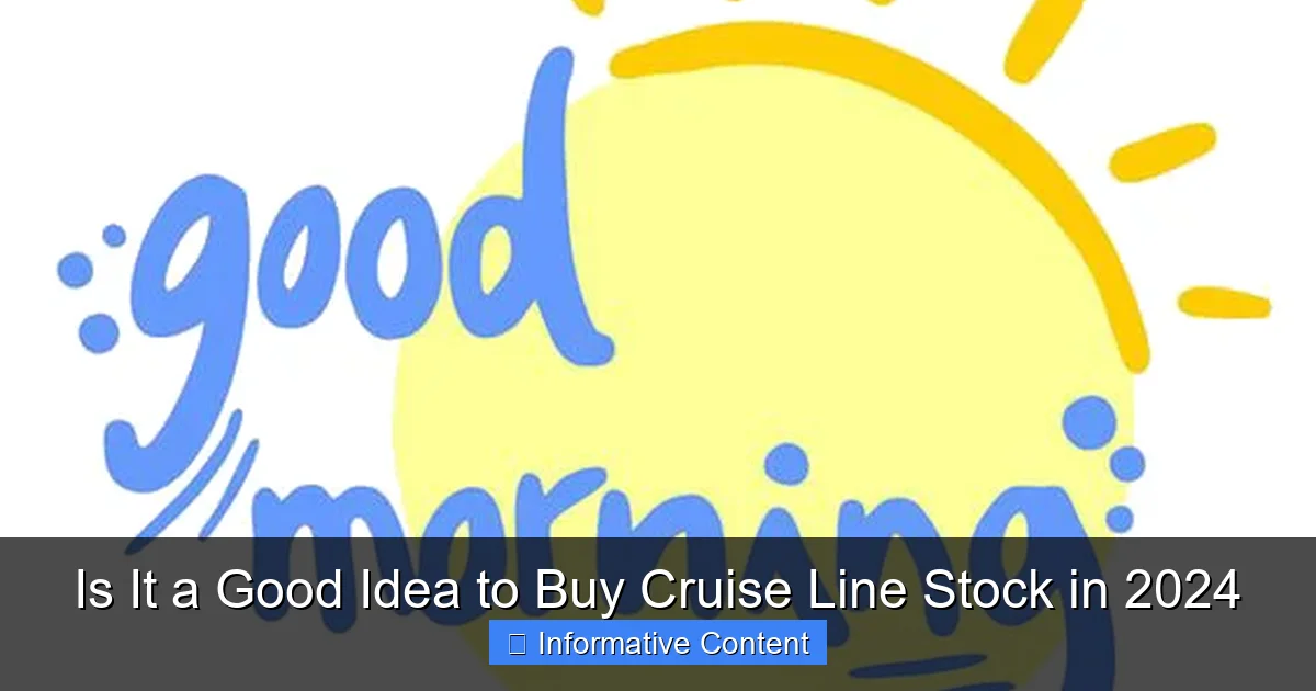 Is It a Good Idea to Buy Cruise Line Stock in 2024
