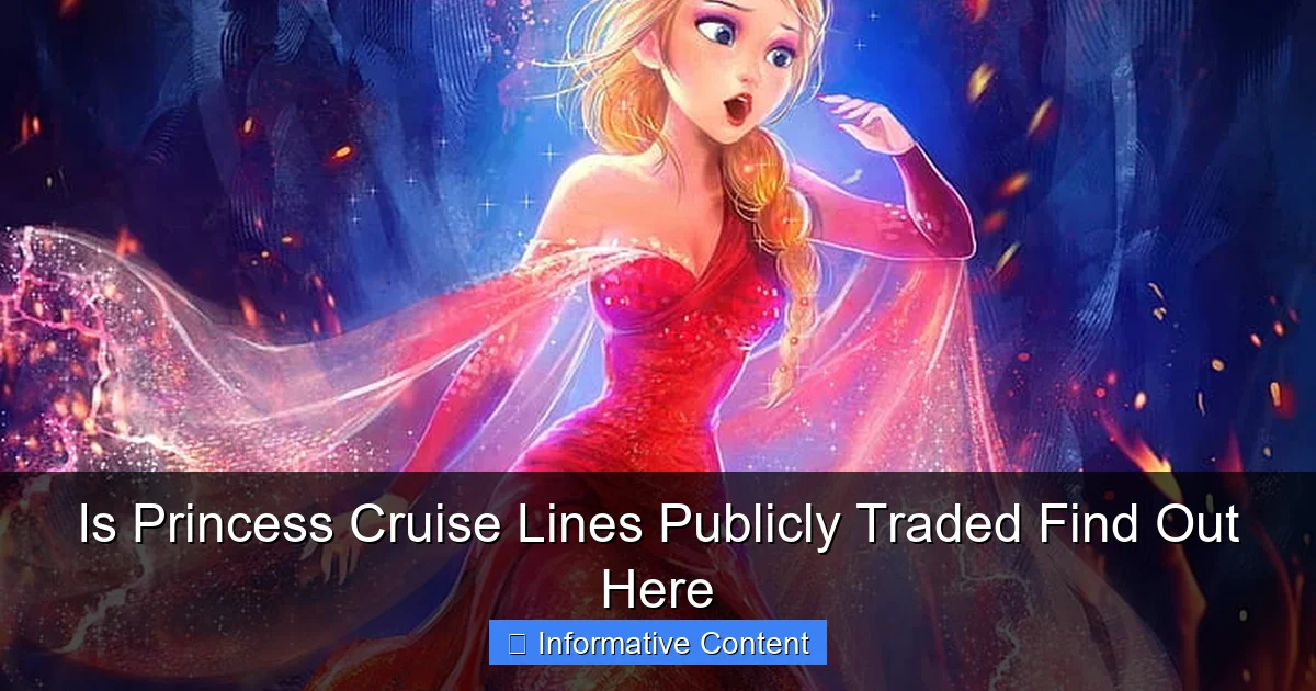Is Princess Cruise Lines Publicly Traded Find Out Here