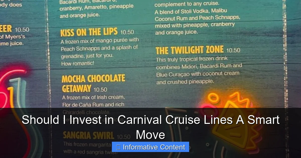 Should I Invest in Carnival Cruise Lines A Smart Move