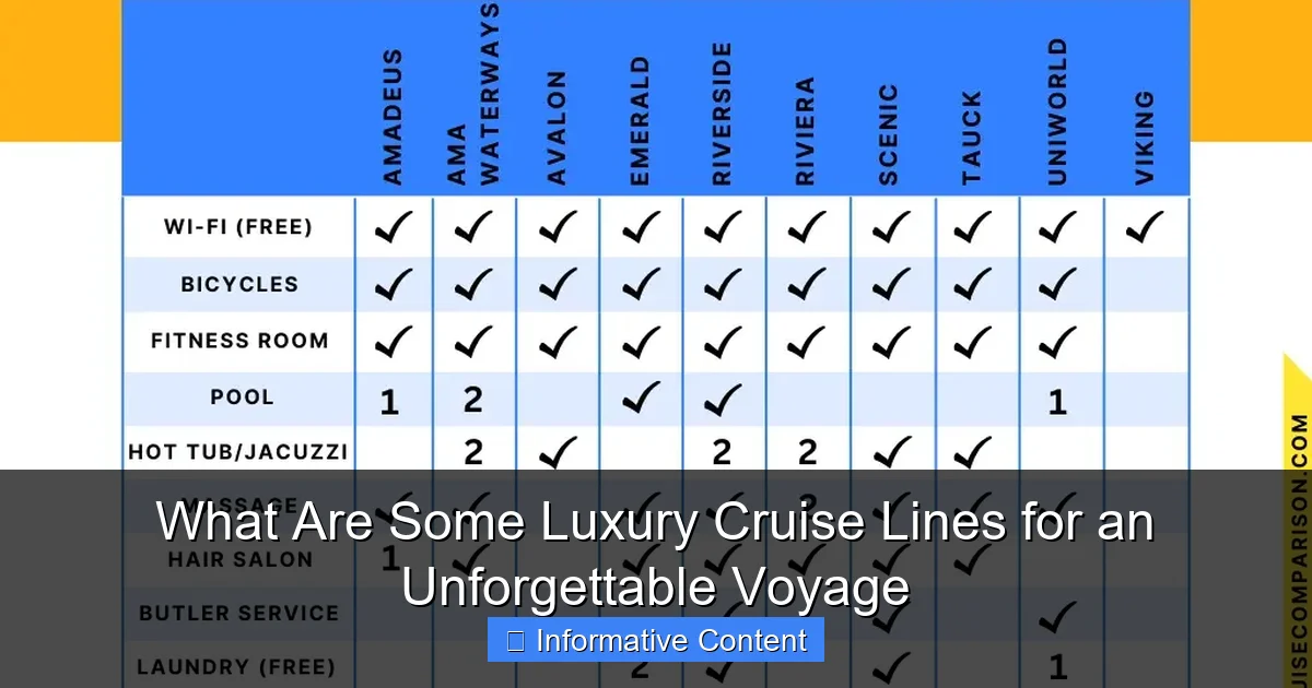 What Are Some Luxury Cruise Lines for an Unforgettable Voyage