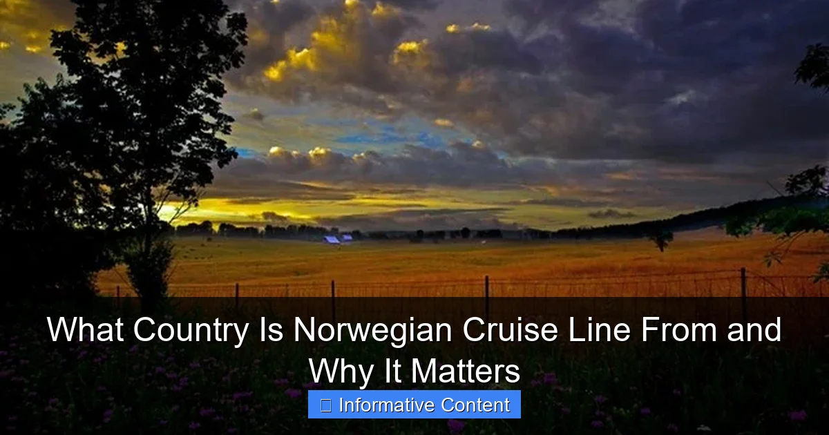What Country Is Norwegian Cruise Line From and Why It Matters