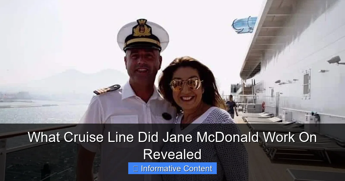What Cruise Line Did Jane McDonald Work On Revealed
