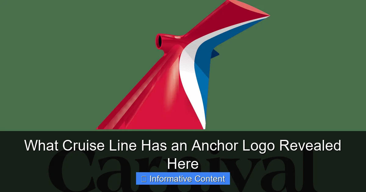 What Cruise Line Has an Anchor Logo Revealed Here