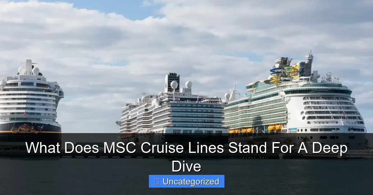 What Does MSC Cruise Lines Stand For A Deep Dive