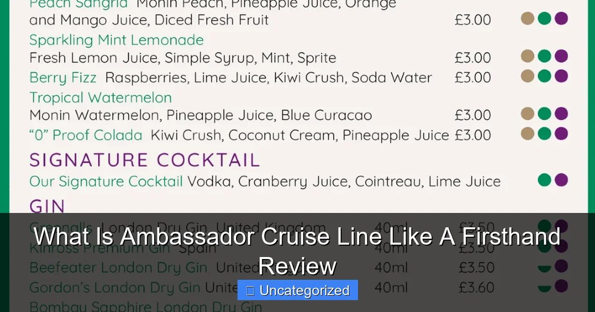 What Is Ambassador Cruise Line Like A Firsthand Review