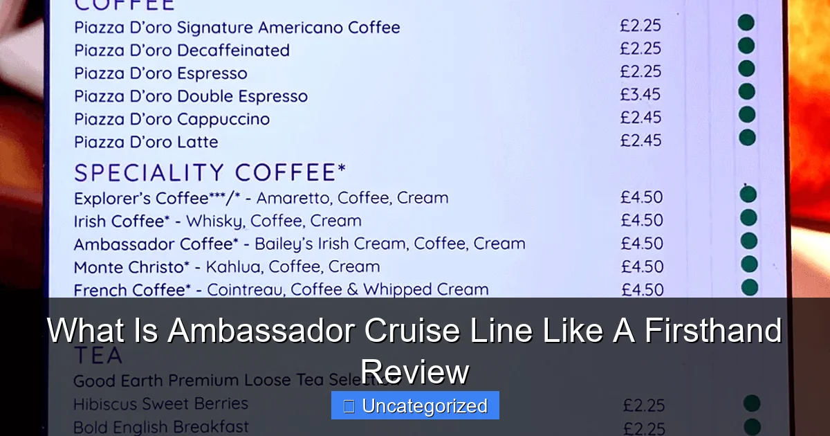 What Is Ambassador Cruise Line Like A Firsthand Review