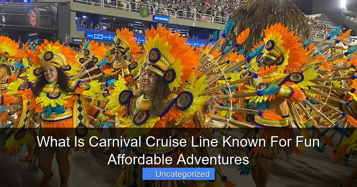 What Is Carnival Cruise Line Known For Fun Affordable Adventures