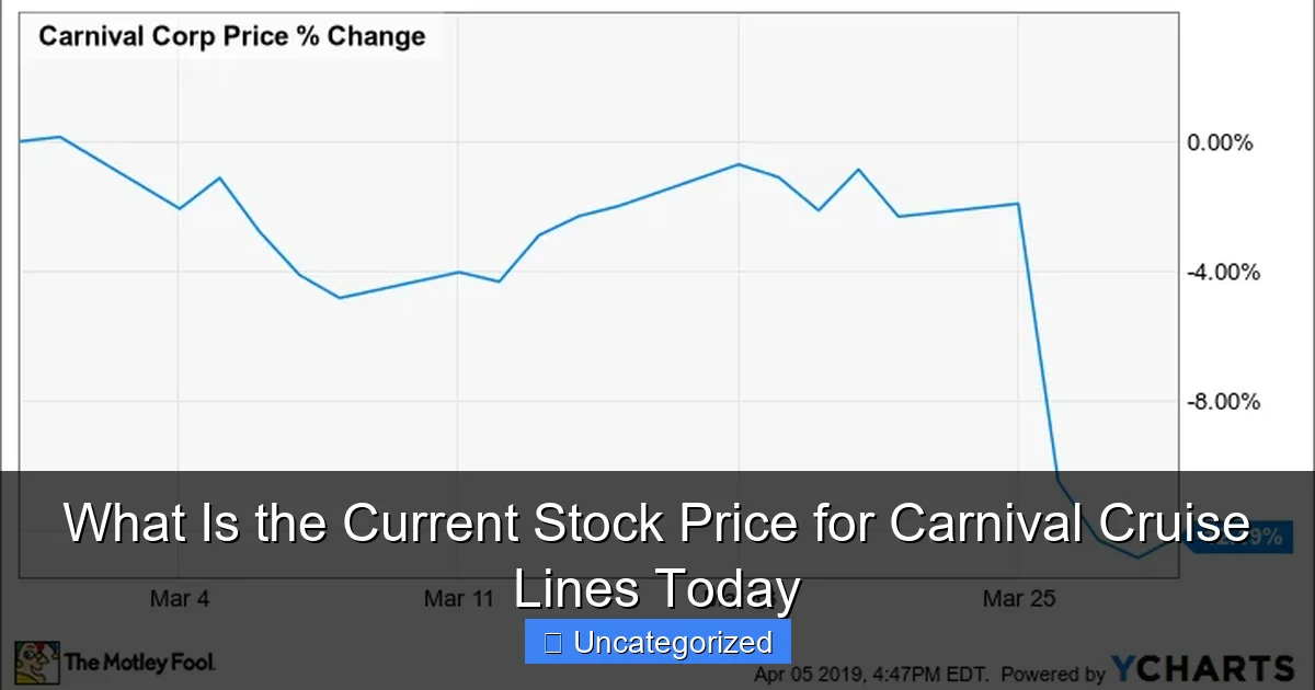 What Is the Current Stock Price for Carnival Cruise Lines Today