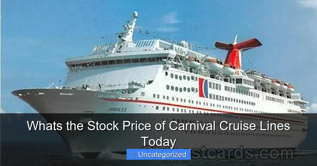 Whats the Stock Price of Carnival Cruise Lines Today