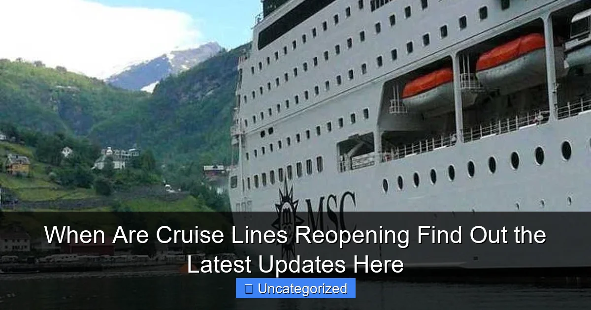 When Are Cruise Lines Reopening Find Out the Latest Updates Here