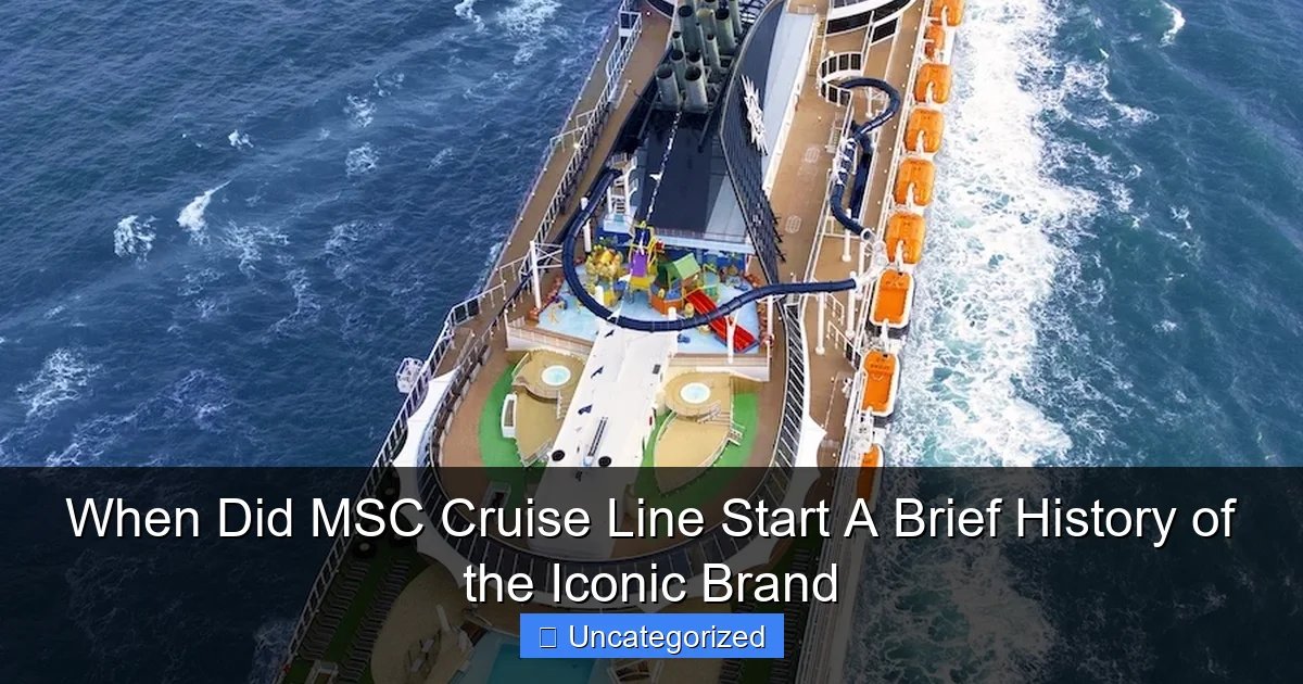 When Did MSC Cruise Line Start A Brief History of the Iconic Brand