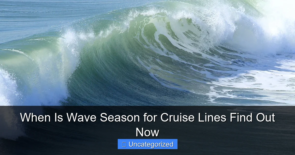 When Is Wave Season for Cruise Lines Find Out Now