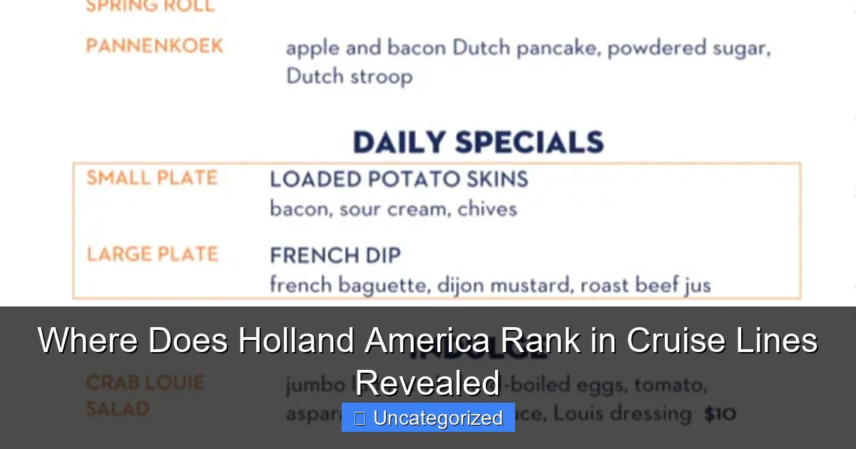 Where Does Holland America Rank in Cruise Lines Revealed