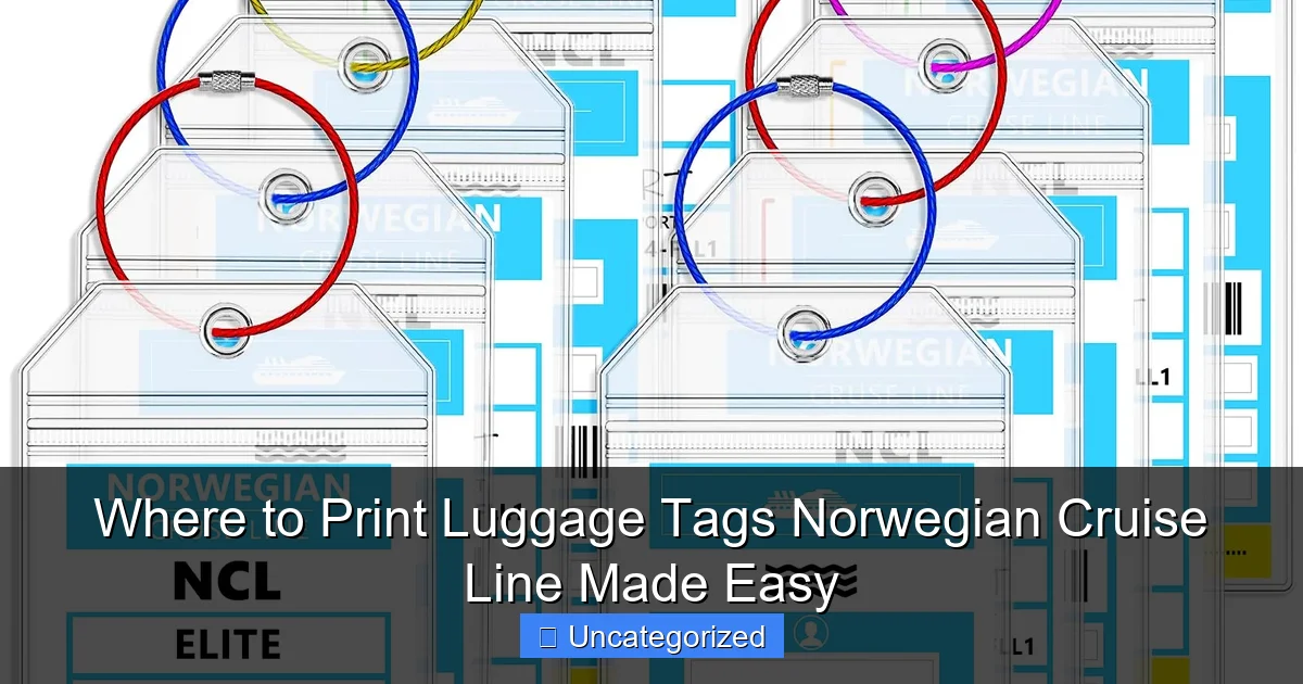 Where to Print Luggage Tags Norwegian Cruise Line Made Easy