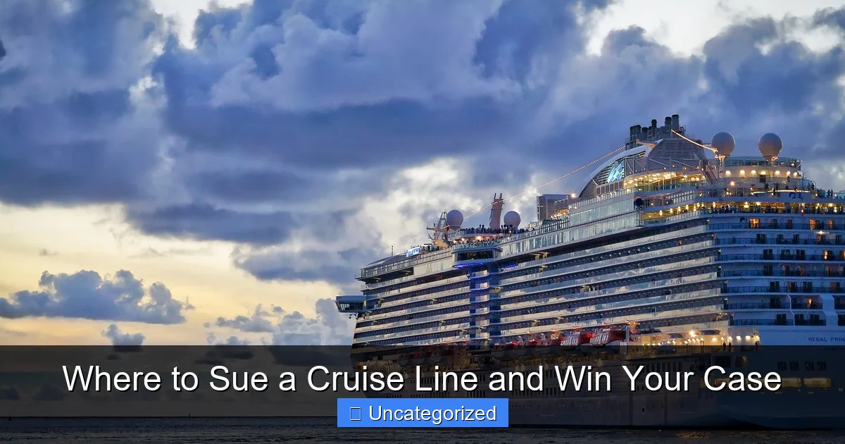Where to Sue a Cruise Line and Win Your Case