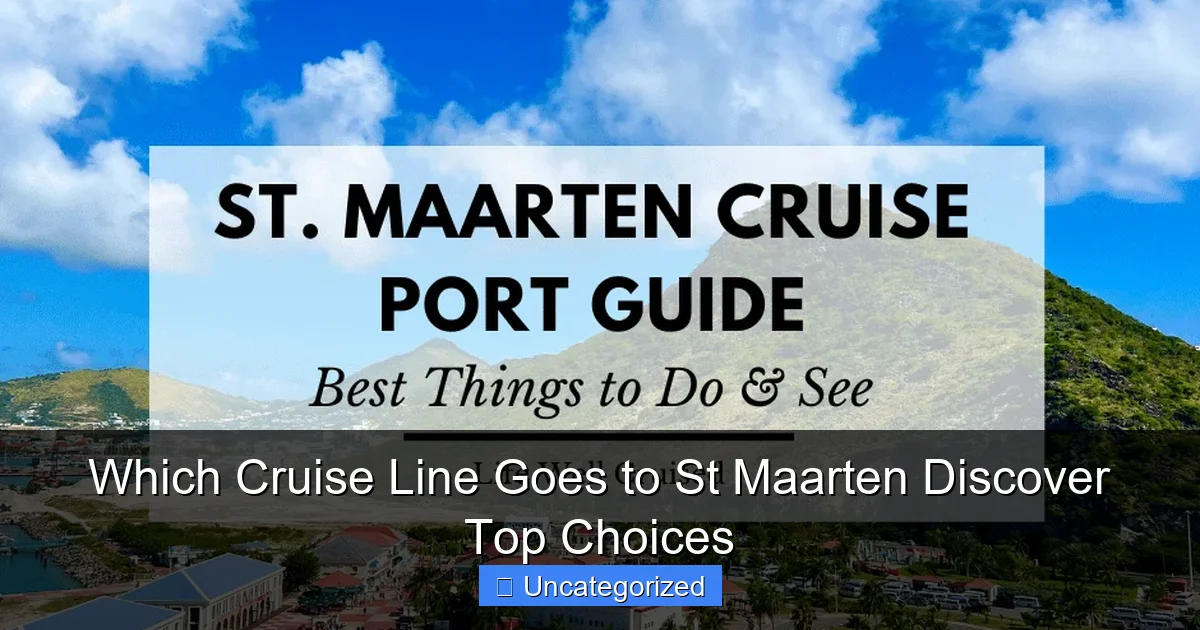 Which Cruise Line Goes to St Maarten Discover Top Choices