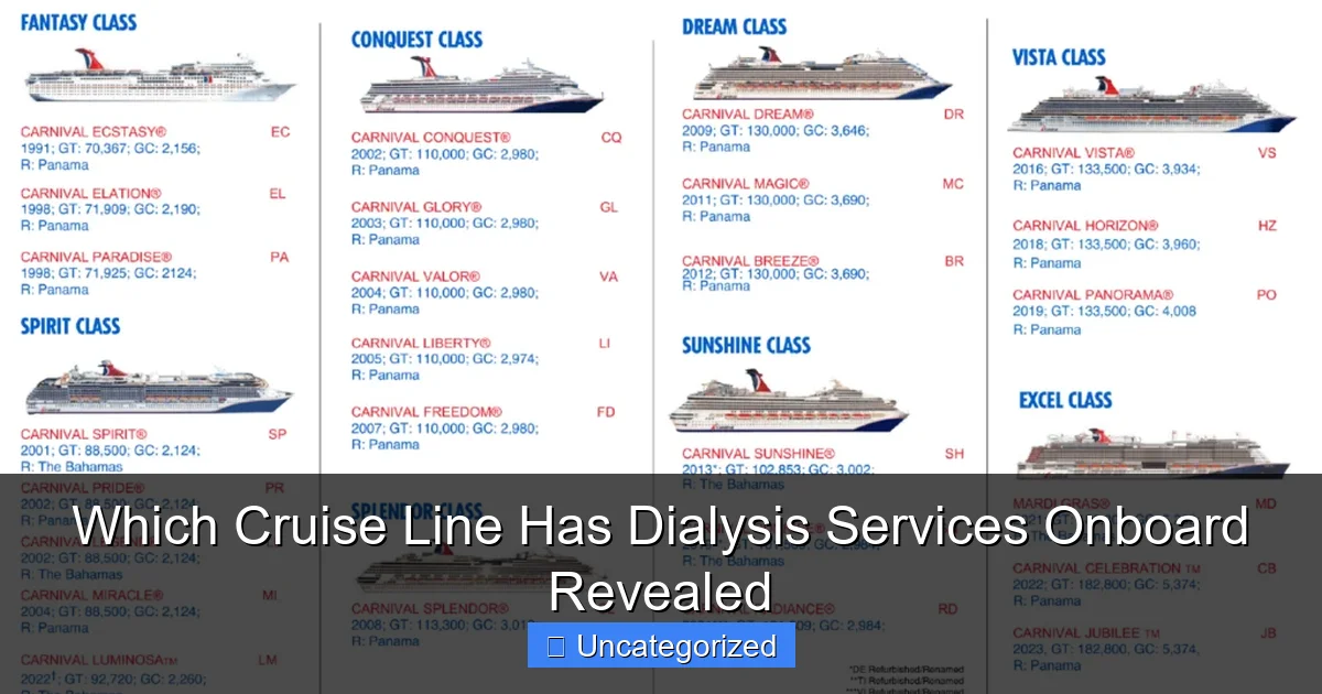 Which Cruise Line Has Dialysis Services Onboard Revealed